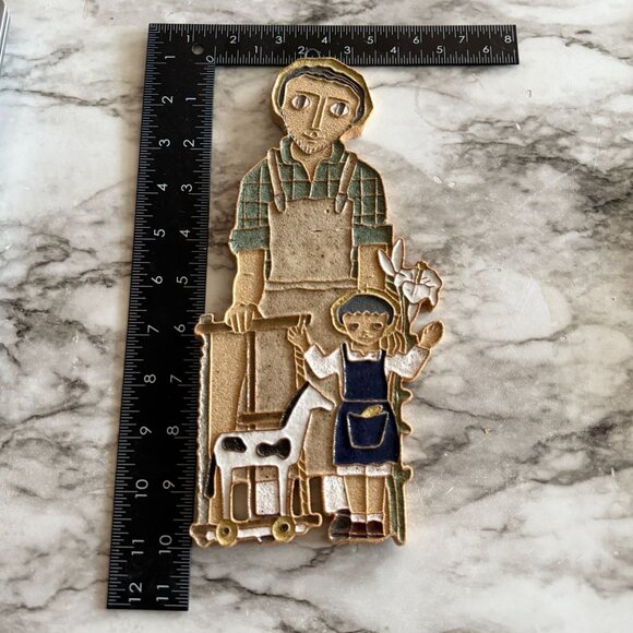 St Andrew's Abbey St Joseph the Carpenter Religious Wall Plaque Handmade Ceramic - Picture 9 of 9